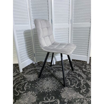Стул CHILLI SQUARE BLUVEL-03 LIGHT GREY, велюр М-City 