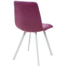 Стул CHILLI SQUARE UF860-15B сияющая орхидея, ткань/ белый каркас М-City