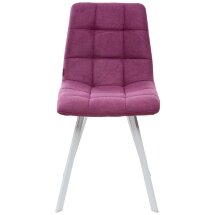 Стул CHILLI SQUARE UF860-15B сияющая орхидея, ткань/ белый каркас М-City