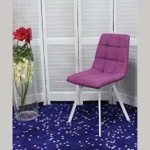 Стул CHILLI SQUARE UF860-15B сияющая орхидея, ткань/ белый каркас М-City