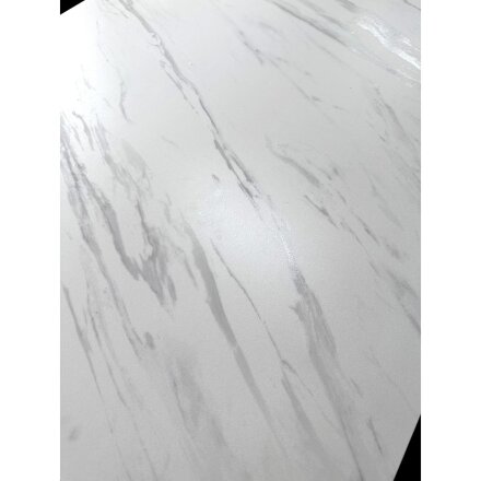 Стол VASTO 180 MARBLES KL-99 Белый мрамор матовый, итальянская керамика/ черный каркас, ®DISAUR 