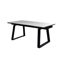 Стол VASTO 180 MARBLES KL-99 Белый мрамор матовый, итальянская керамика/ черный каркас, ®DISAUR