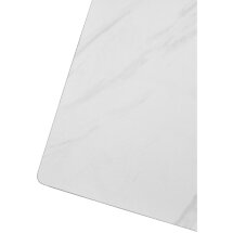 Стол VASTO 180 MARBLES KL-99 Белый мрамор матовый, итальянская керамика/ черный каркас, ®DISAUR