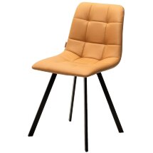 Стул CHILLI-Q SQUARE Oracul 542 Темно-желтый, экокожа PU / черный каркас, М-City