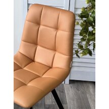 Стул CHILLI-Q SQUARE Oracul 542 Темно-желтый, экокожа PU / черный каркас, М-City