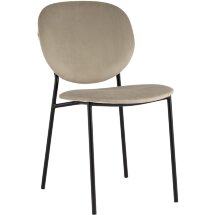 Стул Stool Group для кухни Стенли велюр бежевый металлические ножки