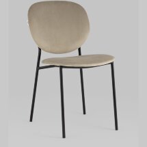 Стул Stool Group для кухни Стенли велюр бежевый металлические ножки