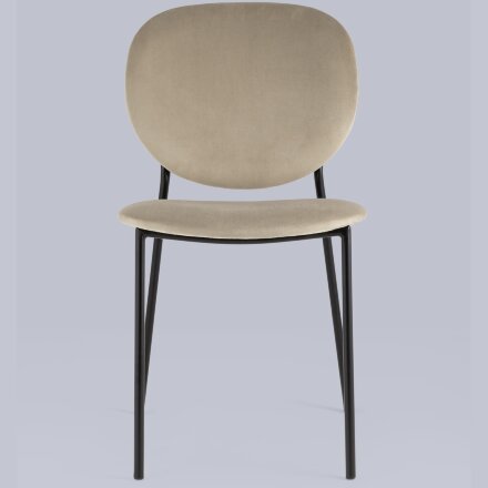 Стул Stool Group для кухни Стенли велюр бежевый металлические ножки 