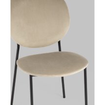 Стул Stool Group для кухни Стенли велюр бежевый металлические ножки