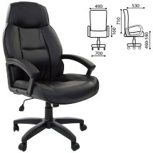 Кресло офисное BRABIX &quot;Formula EX-537&quot;, экокожа, черное, 531388