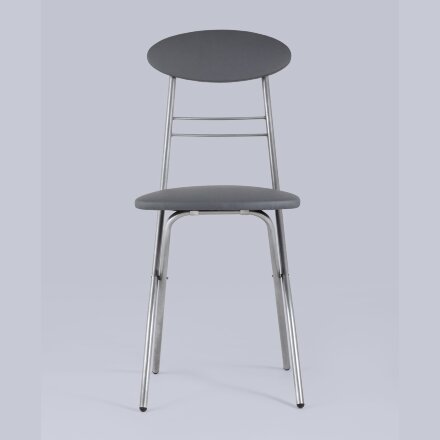 Стул складной Stool Group М8-01 Компакт серый металлический каркас, обивка экокожа 