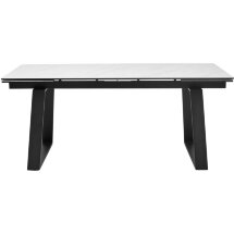 Стол VASTO 200 MARBLES KL-99 Белый мрамор матовый, итальянская керамика/ черный каркас, ®DISAUR