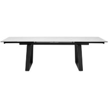 Стол VASTO 200 MARBLES KL-99 Белый мрамор матовый, итальянская керамика/ черный каркас, ®DISAUR