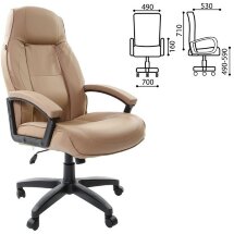 Кресло офисное BRABIX &quot;Formula EX-537&quot;, экокожа, песочное, 531390