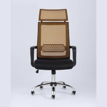 Компьютерное кресло TopChairs TopChairs Style офисное оранжевое в обивке с сеткой, регулировка по высоте и механизм качания To
