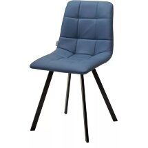 Стул CHILLI-Q SQUARE Oracul 795 Синий, экокожа PU / черный каркас, М-City