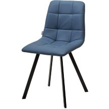 Стул CHILLI-Q SQUARE Oracul 795 Синий, экокожа PU / черный каркас, М-City