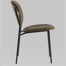 Стул Stool Group для кухни Стенли велюр коричневый металлические ножки