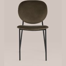 Стул Stool Group для кухни Стенли велюр коричневый металлические ножки
