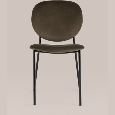 Стул Stool Group для кухни Стенли велюр коричневый металлические ножки 