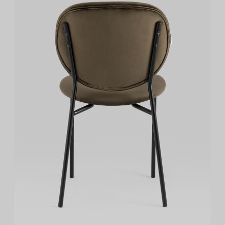 Стул Stool Group для кухни Стенли велюр коричневый металлические ножки 