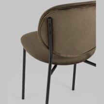 Стул Stool Group для кухни Стенли велюр коричневый металлические ножки