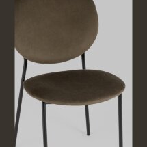 Стул Stool Group для кухни Стенли велюр коричневый металлические ножки