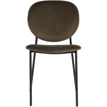 Стул Stool Group для кухни Стенли велюр коричневый металлические ножки