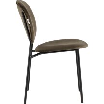 Стул Stool Group для кухни Стенли велюр коричневый металлические ножки