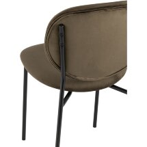 Стул Stool Group для кухни Стенли велюр коричневый металлические ножки