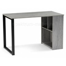 Компьютерный стол Битти Лофт 116х60х75 бетон / черный матовый
