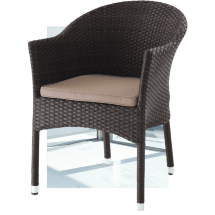 Плетеное кресло AFM-353BL Brown + подушка