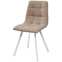 Стул CHILLI SQUARE RU-09 серо-бежевый винтаж, PU/ белый каркас М-City