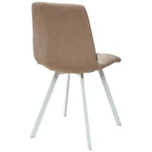Стул CHILLI SQUARE RU-09 серо-бежевый винтаж, PU/ белый каркас М-City