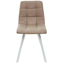 Стул CHILLI SQUARE RU-09 серо-бежевый винтаж, PU/ белый каркас М-City