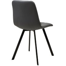 Стул CHILLI-Q SQUARE Oracul 965 Серый, экокожа PU / черный каркас, М-City