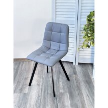 Стул CHILLI-Q SQUARE Oracul 965 Серый, экокожа PU / черный каркас, М-City