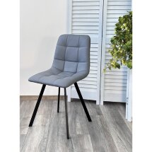Стул CHILLI-Q SQUARE Oracul 965 Серый, экокожа PU / черный каркас, М-City
