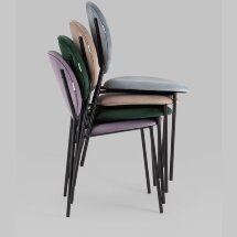 Стул Stool Group для кухни Стенли велюр пыльно-сиреневый металлические ножки