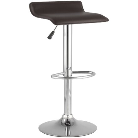 Стул барный Stool Group Хай-Тек коричневый, хром, газ-лифт, экокожа 