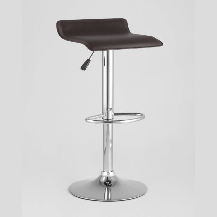 Стул барный Stool Group Хай-Тек коричневый, хром, газ-лифт, экокожа 
