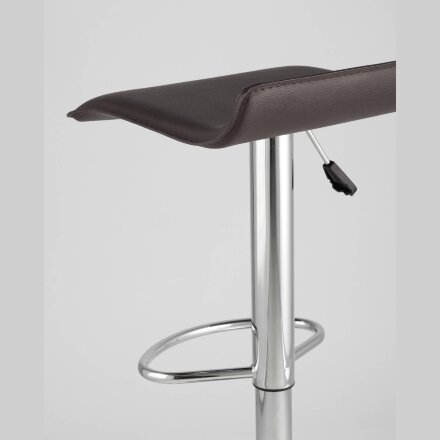 Стул барный Stool Group Хай-Тек коричневый, хром, газ-лифт, экокожа 