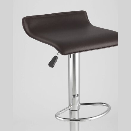 Стул барный Stool Group Хай-Тек коричневый, хром, газ-лифт, экокожа 