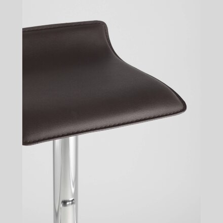 Стул барный Stool Group Хай-Тек коричневый, хром, газ-лифт, экокожа 