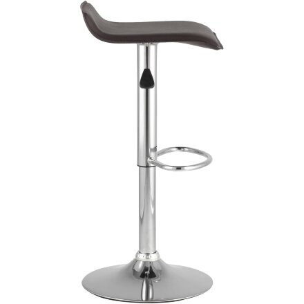 Стул барный Stool Group Хай-Тек коричневый, хром, газ-лифт, экокожа 