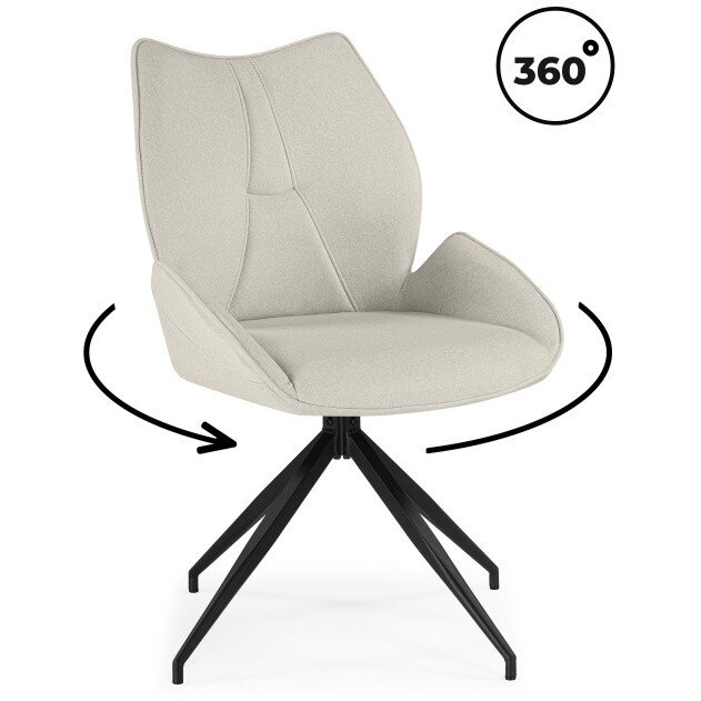 Стул на металлокаркасе Miranda 360 крутящийся beige / black Стул на металлокаркасе Miranda 360 крутящийся beige / black