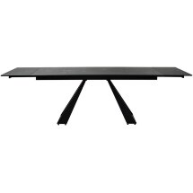 Стол FONDI 180 MARBLES NERO KL-116 Черный мрамор матовый, итальянская керамика/ черн.каркас, ®DISAUR