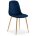 Стул на металлокаркасе Dabl dark blue / gold 