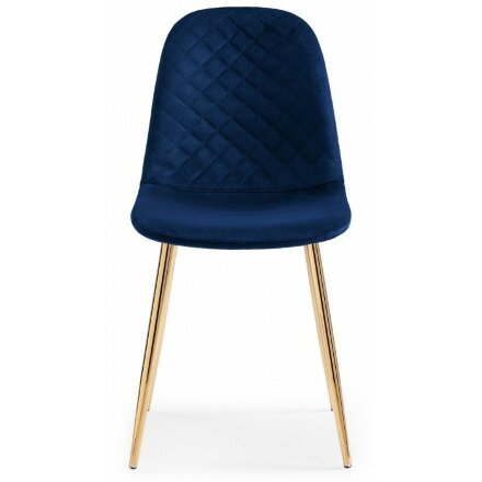 Стул на металлокаркасе Dabl dark blue / gold 