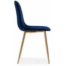 Стул на металлокаркасе Dabl dark blue / gold